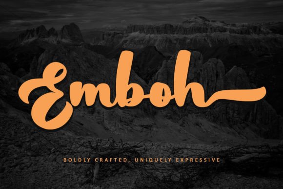 Emboh Font: A Bold Handwritten Typeface for Branding