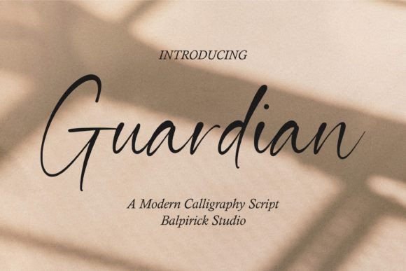Guardian: A Modern Calligraphy Font for Crafters